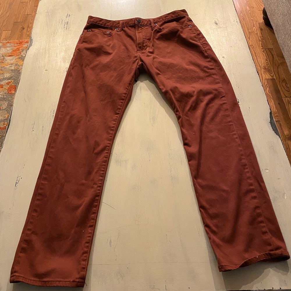 Gap ‘Soft Wear’ maroon denim slim fit